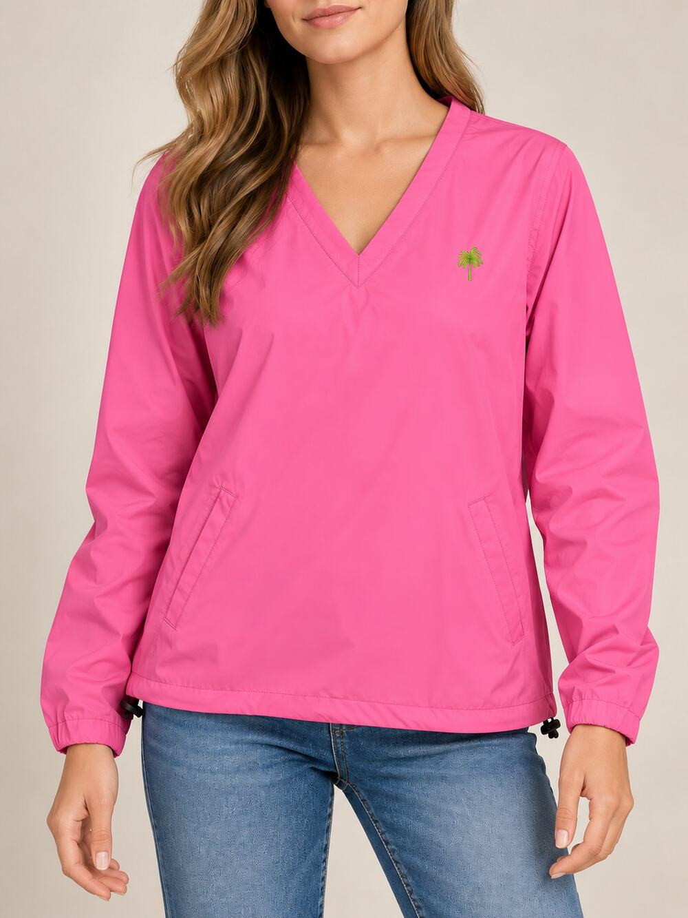VTG 90s Lily Pulitzer Windbreaker Rain Jacket S Pink Removable Sleeves Gore-Tex
